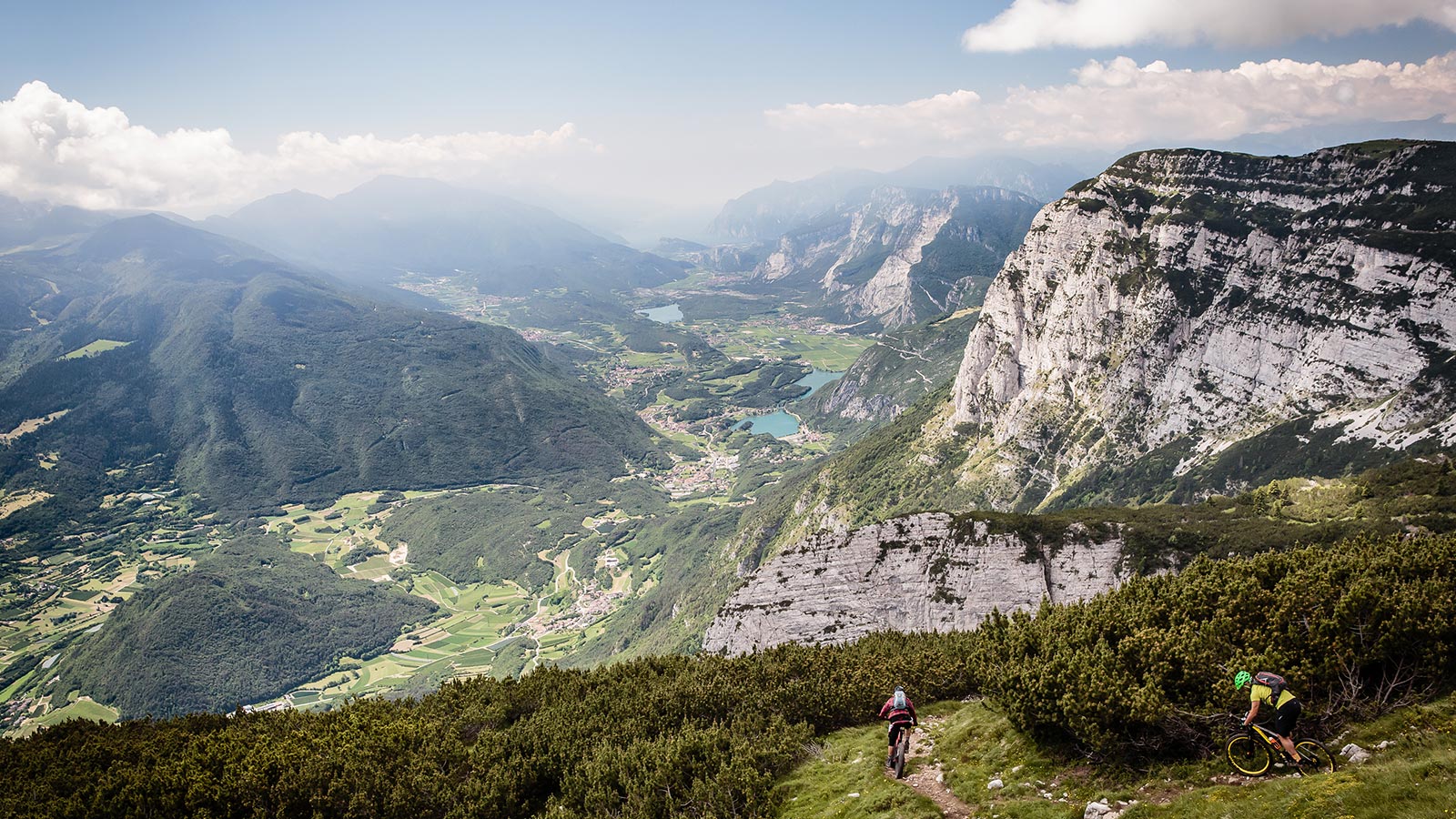 Panoramic view of Andalo during the summer